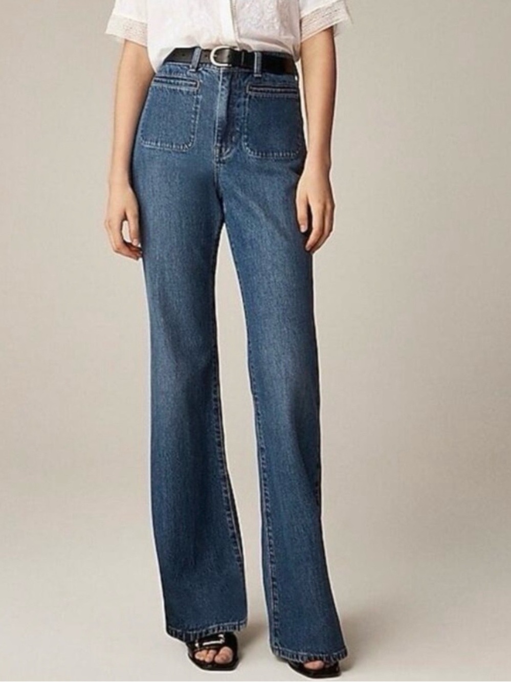 J.CREW Lexi Kay Medium Wash Re-Imagined 96 Vintage Flare Jean Size 28